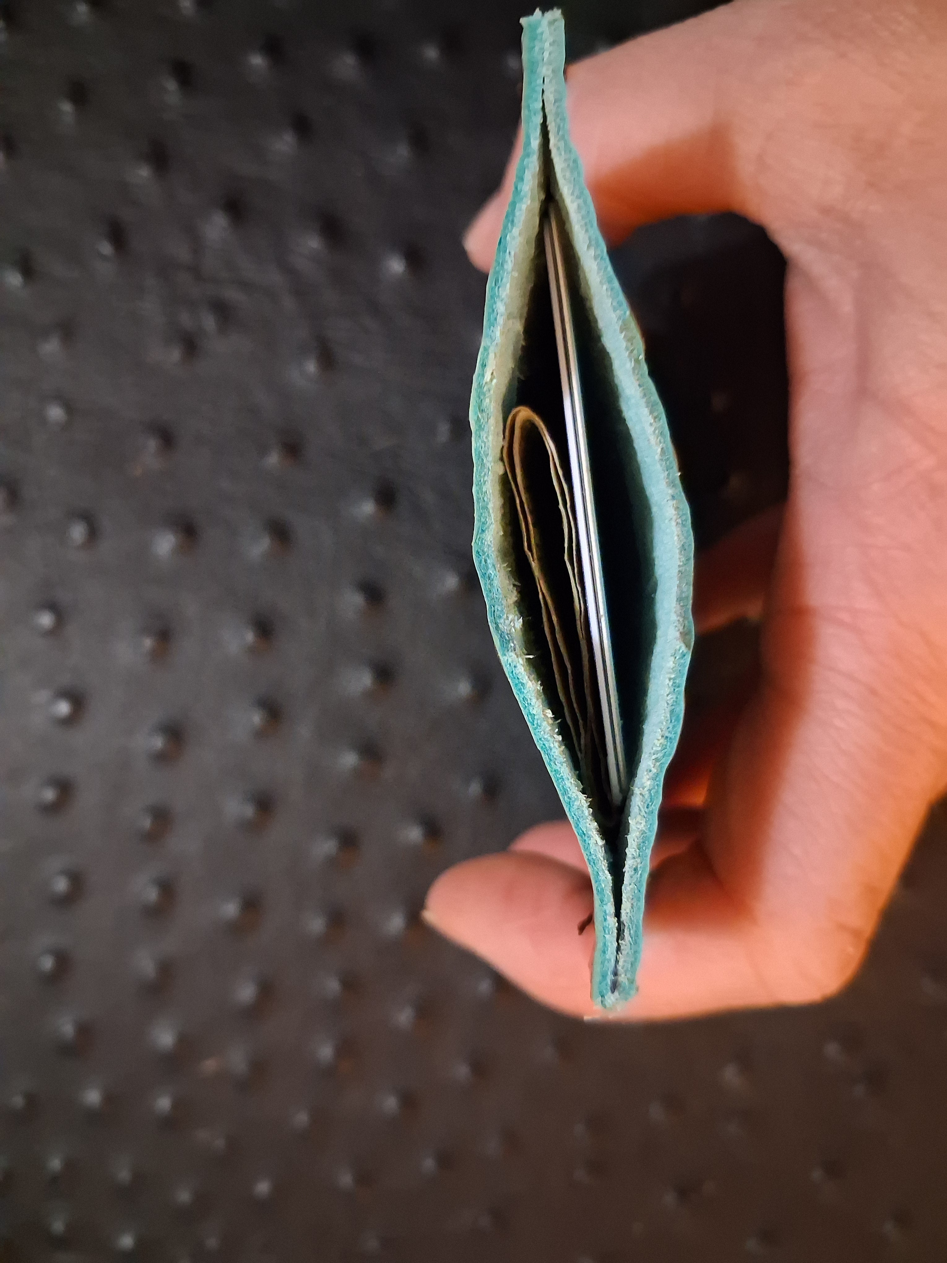 Turquoise and Brown Cardholder