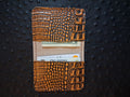 Orange and Black single-fold wallet