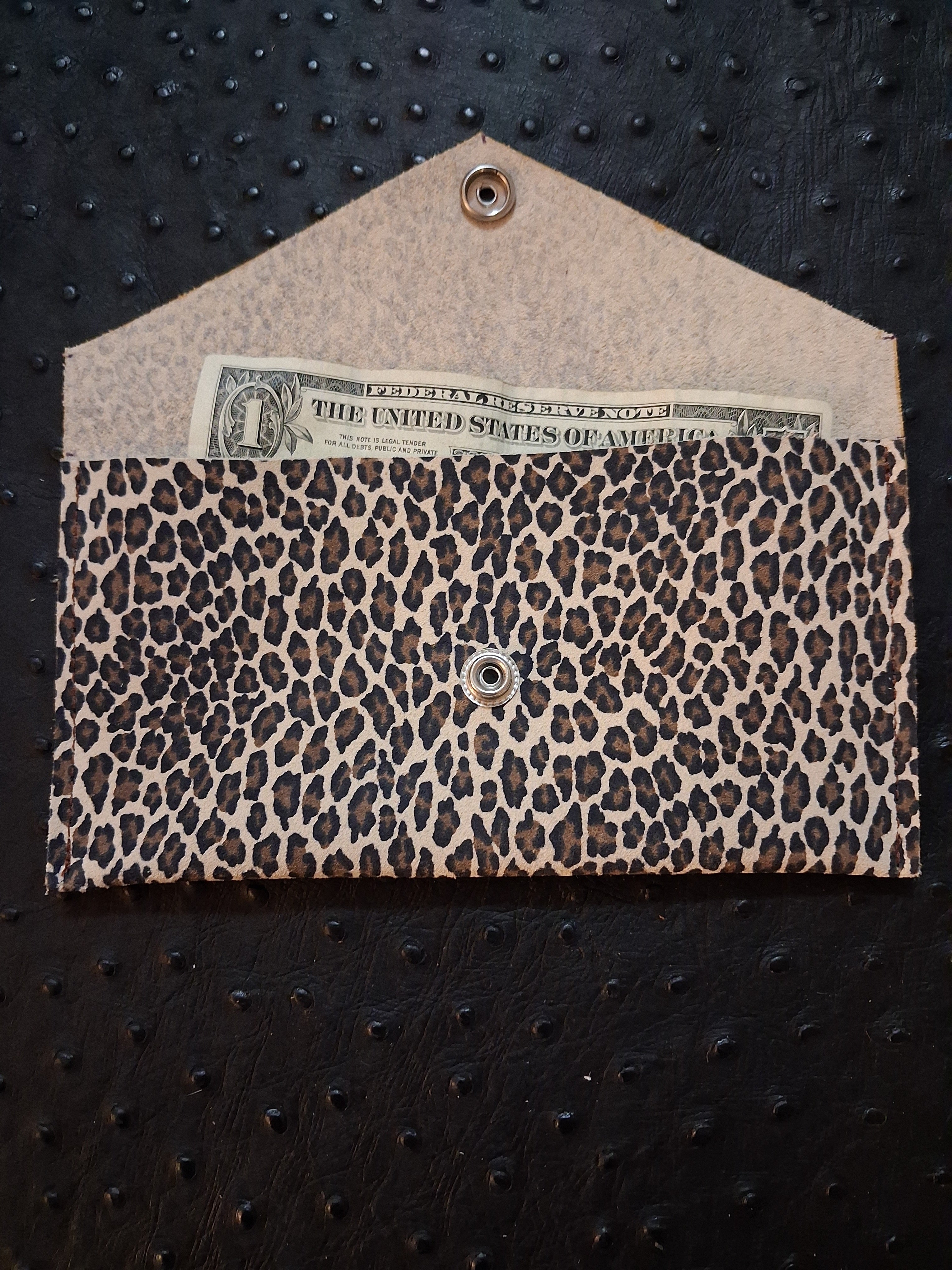 Leopard Print Envelope Wallet