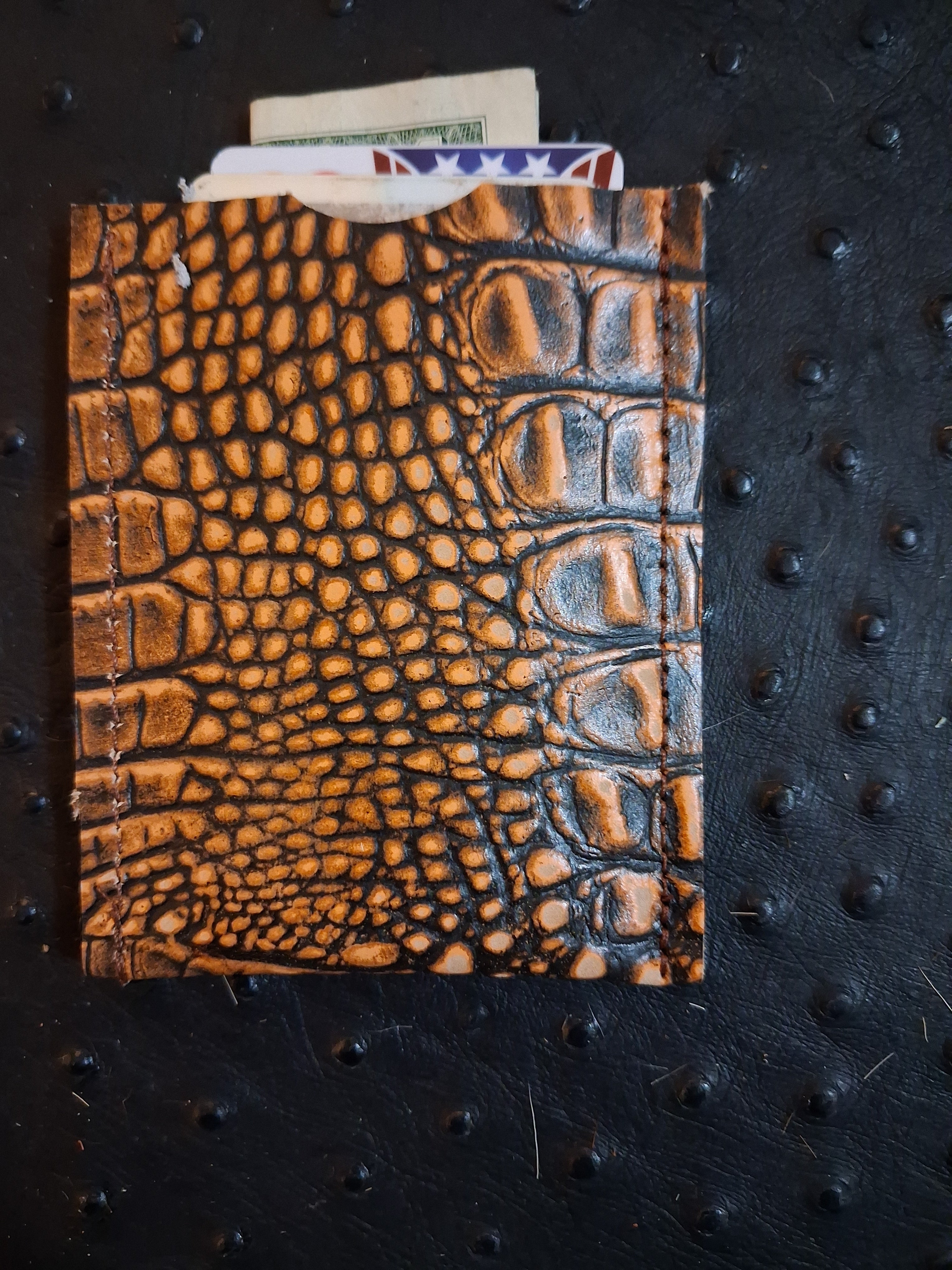 Orange & Black Cardholder