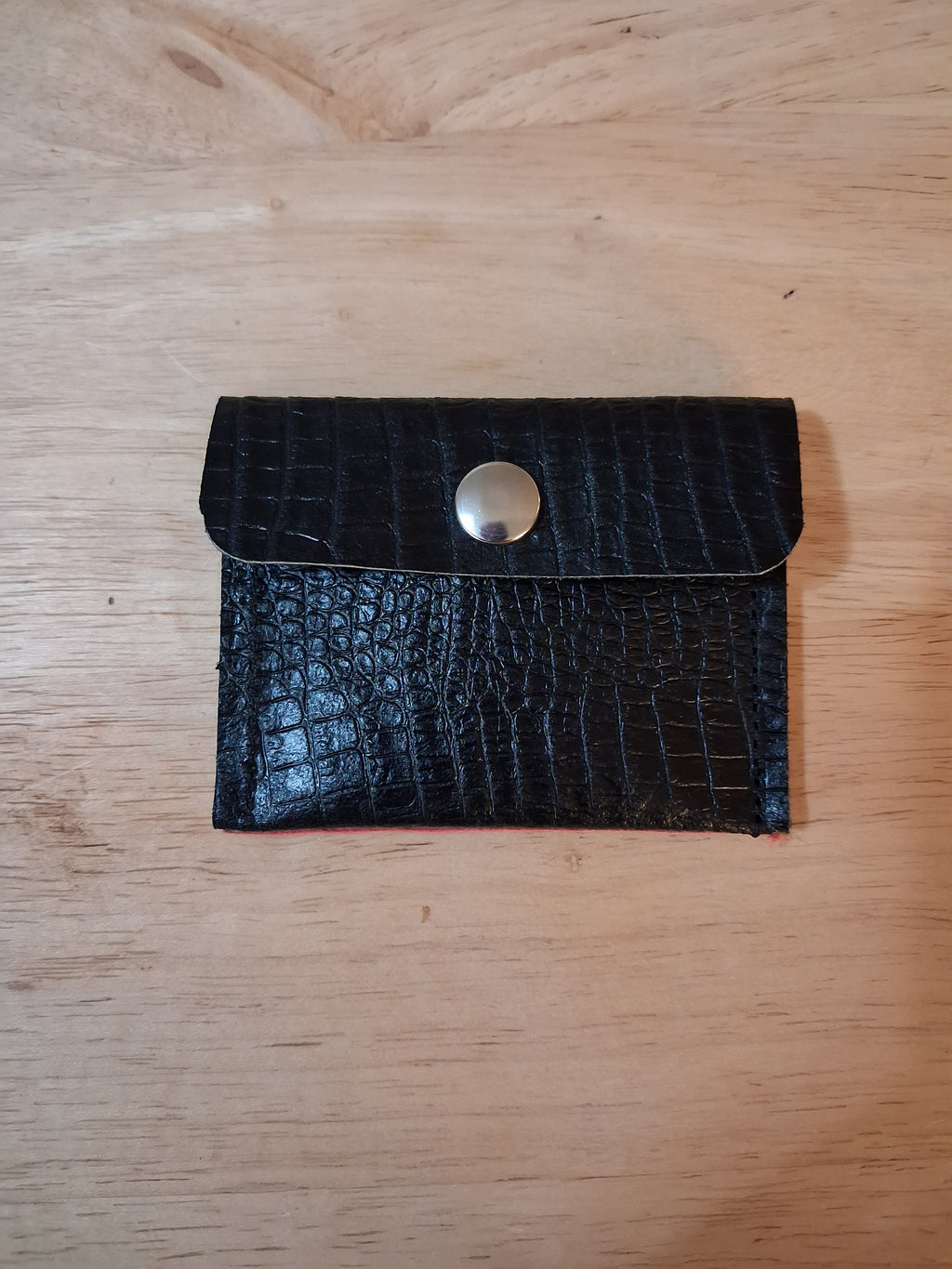 Black coin purse with pocket