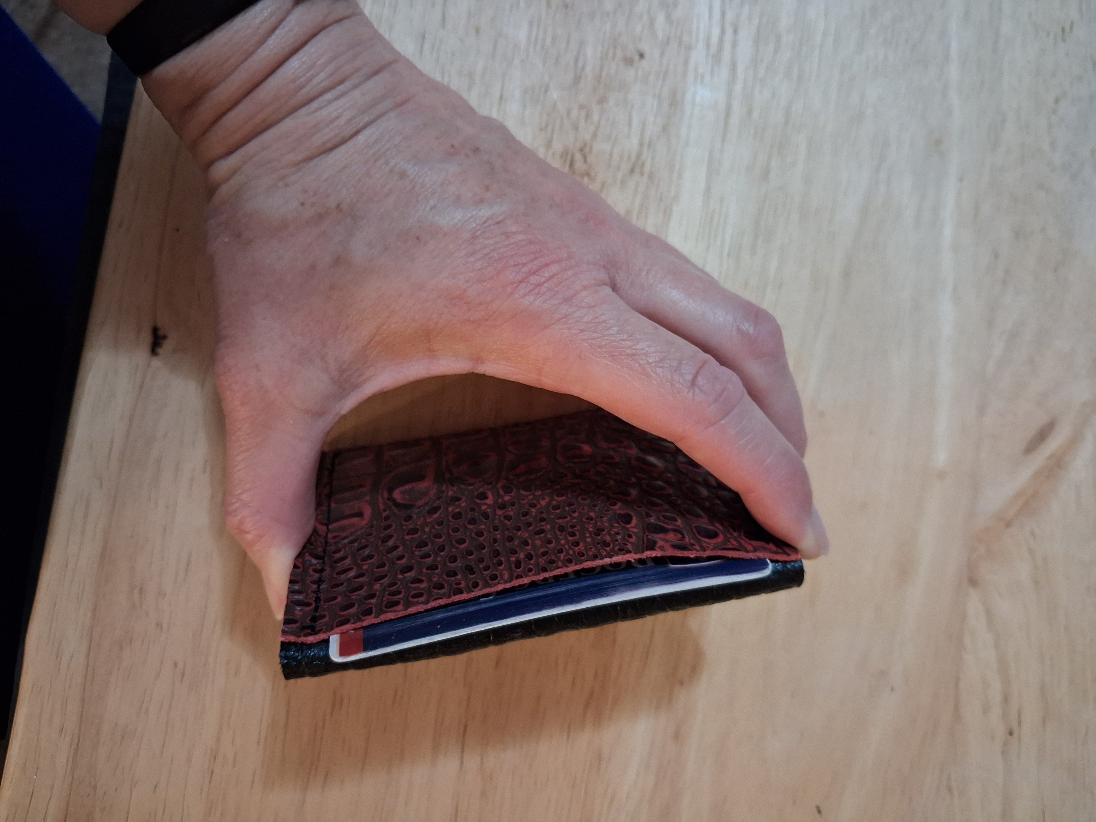 Black coin purse with pocket