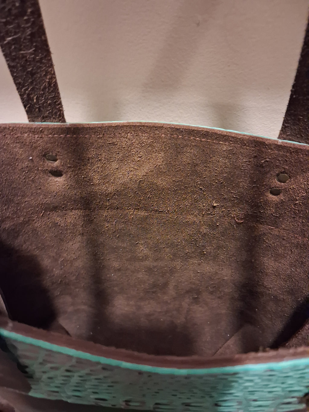 Brown with Turquoise Band Purse Set