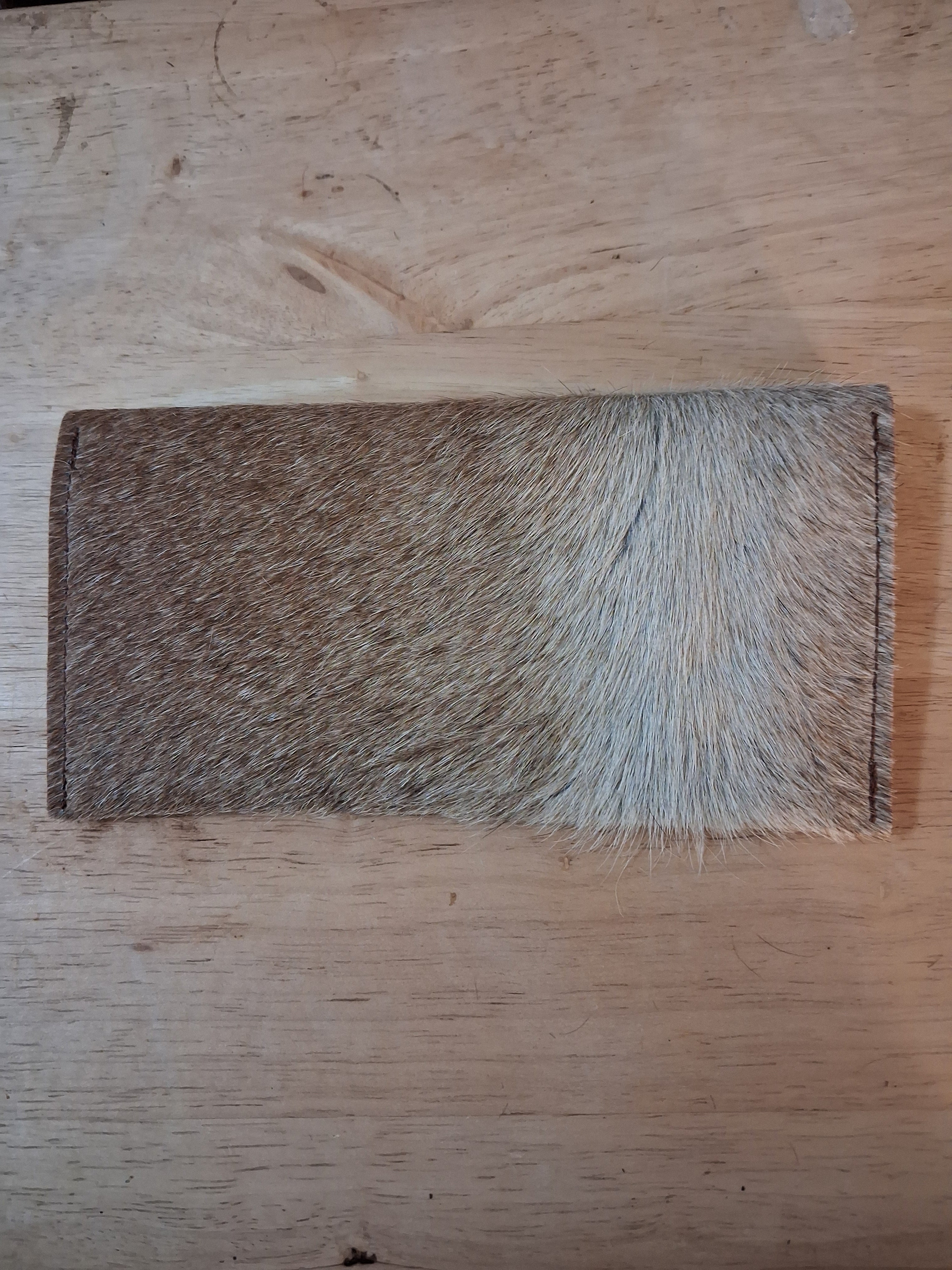 Light Brown Hair-on Envelope Wallet