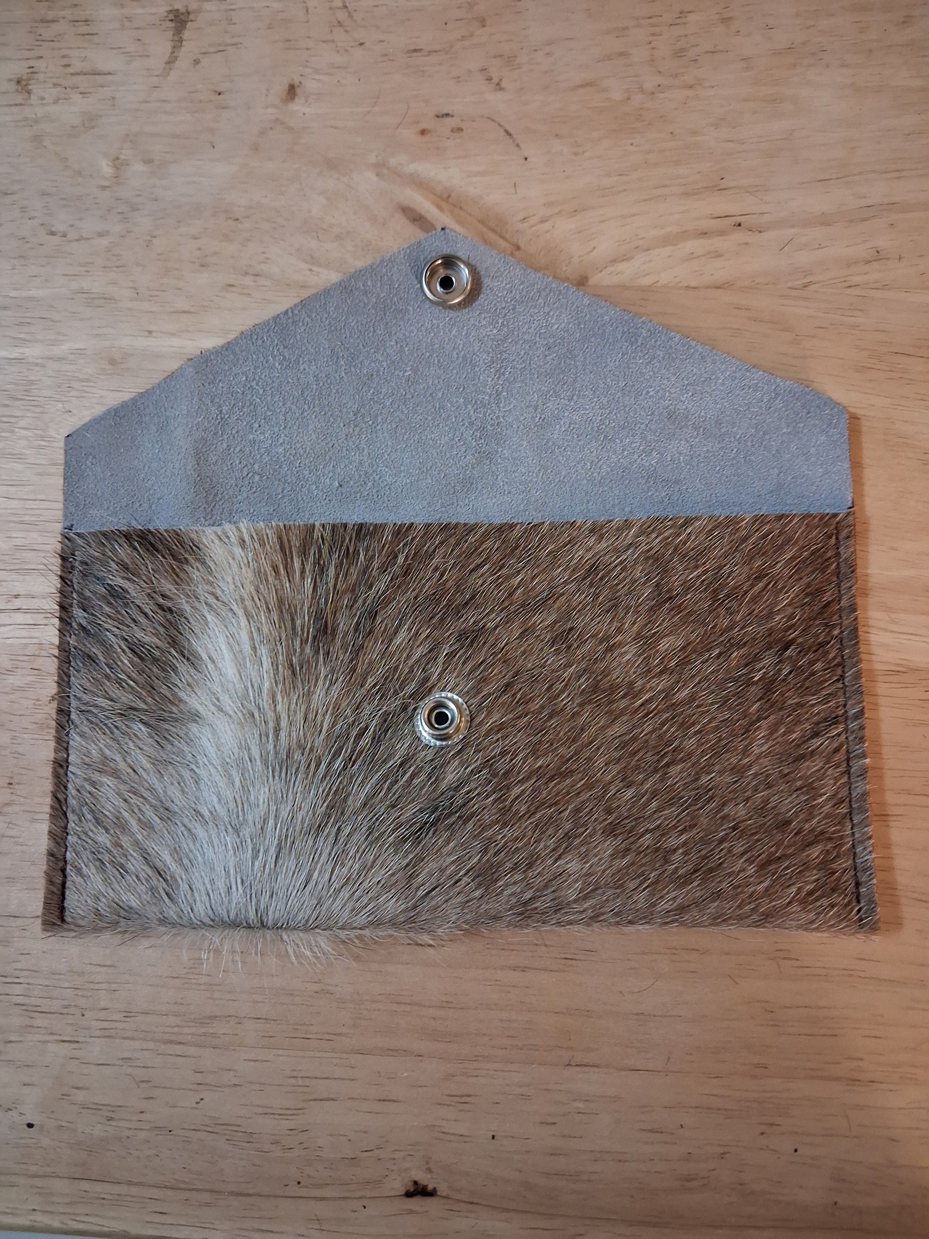 Light Brown Hair-on Envelope Wallet