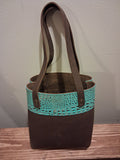 Brown with Turquoise Band Purse Set