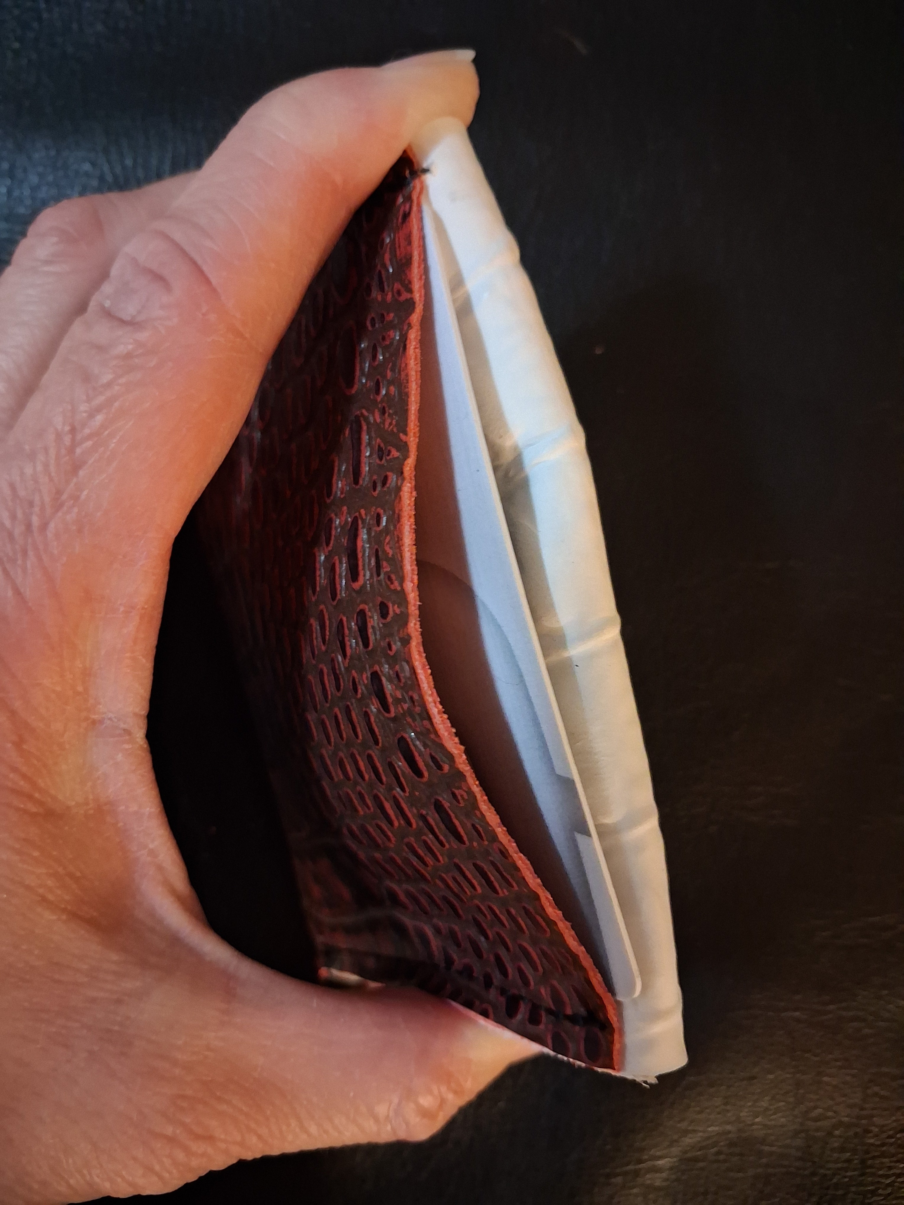 White Coin Purse with Pink and Black Pocket