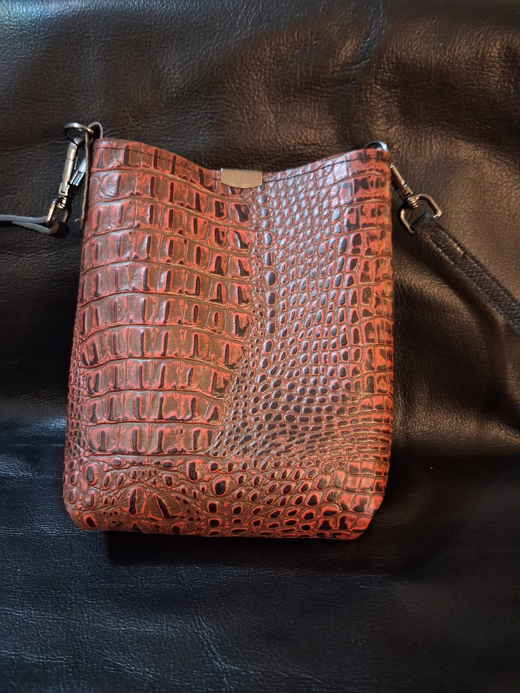 Pink and Black Mini Crossbody Purse
