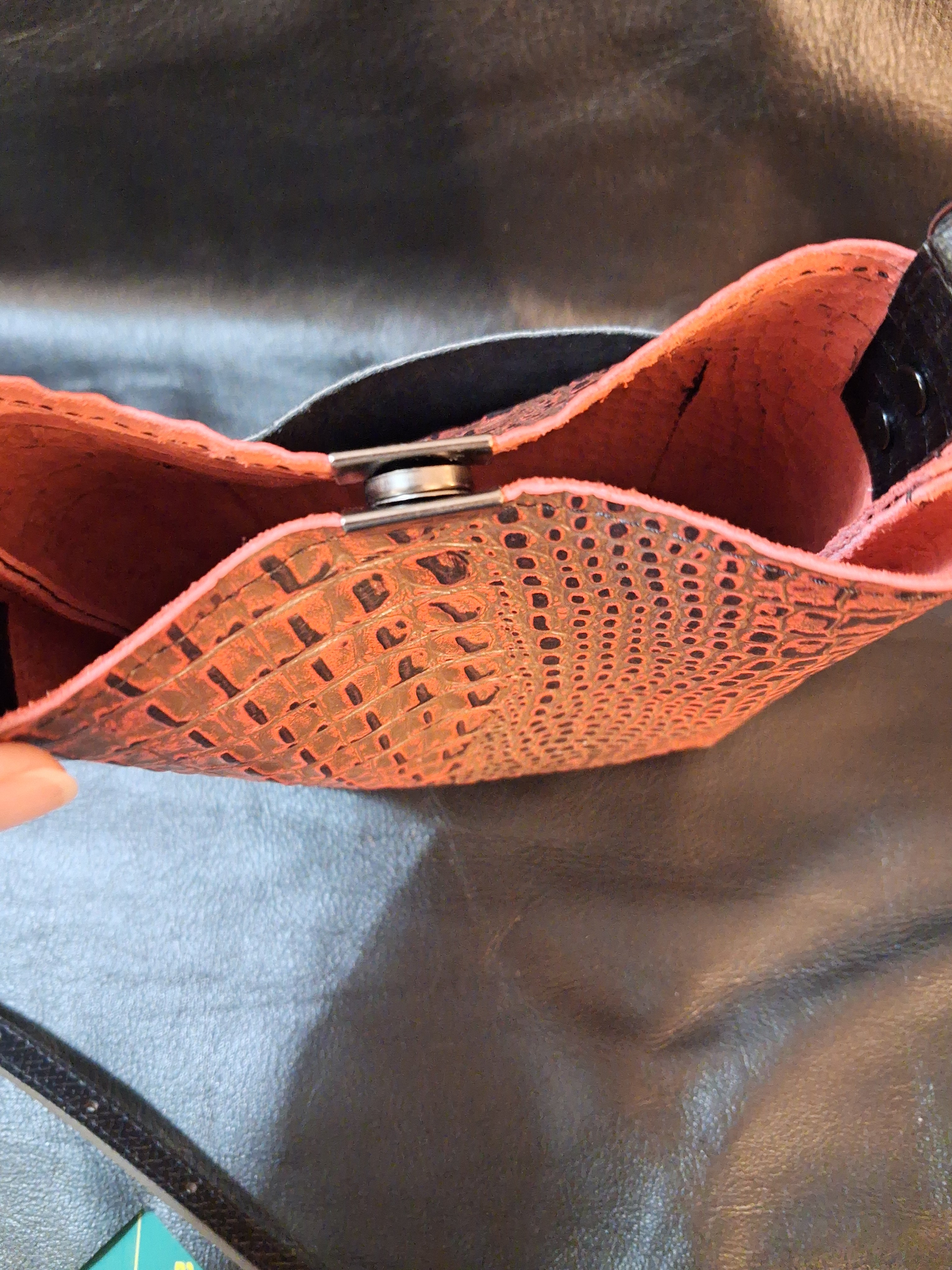 Pink and Black Mini Crossbody Purse