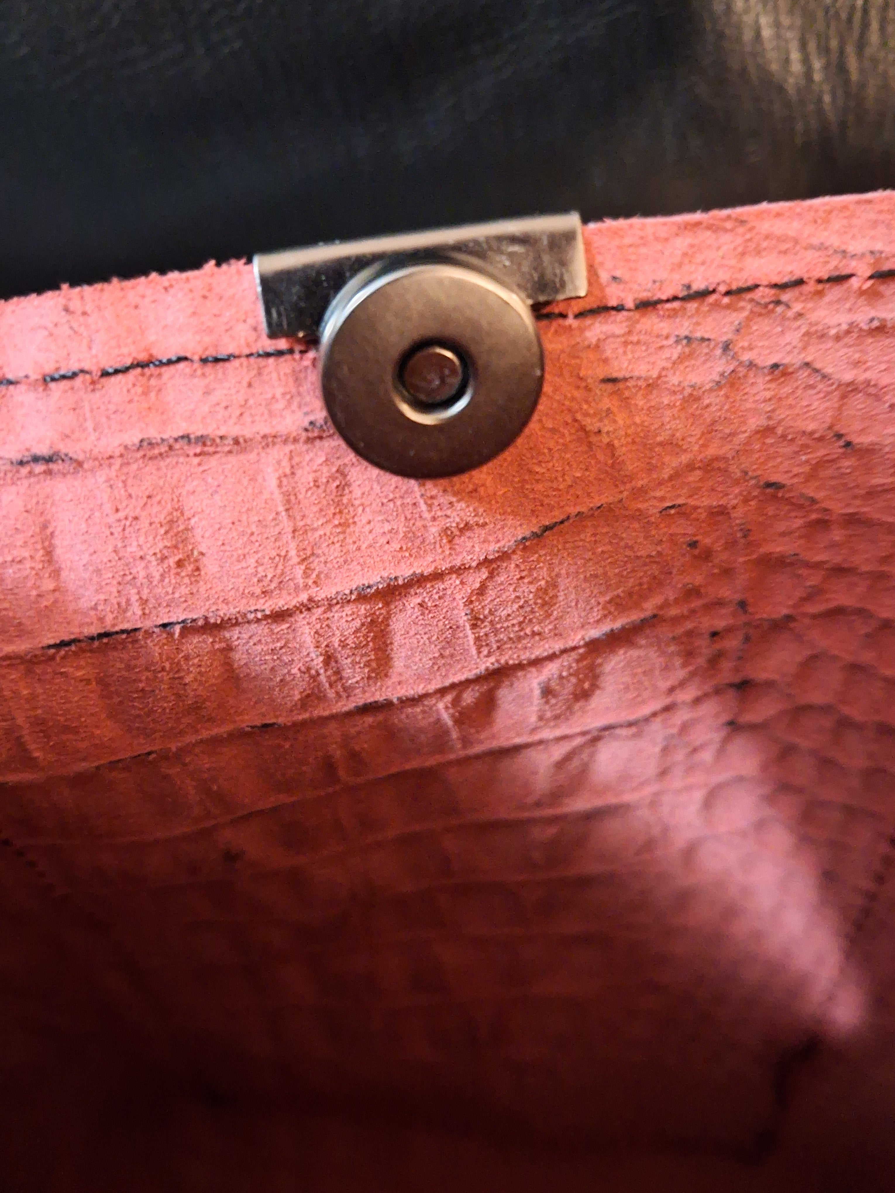 Pink and Black Mini Crossbody Purse
