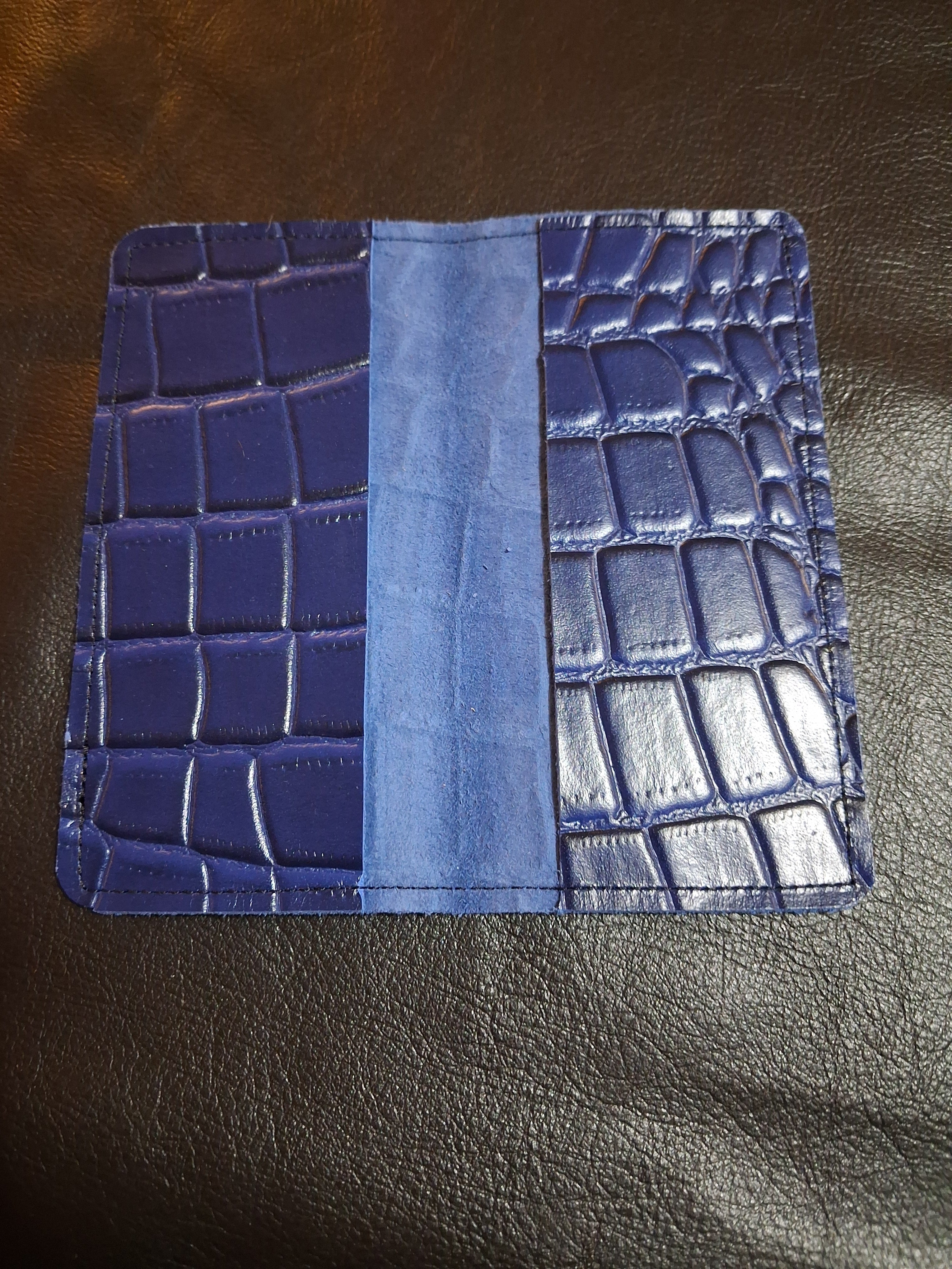 Blue Checkbook Cover