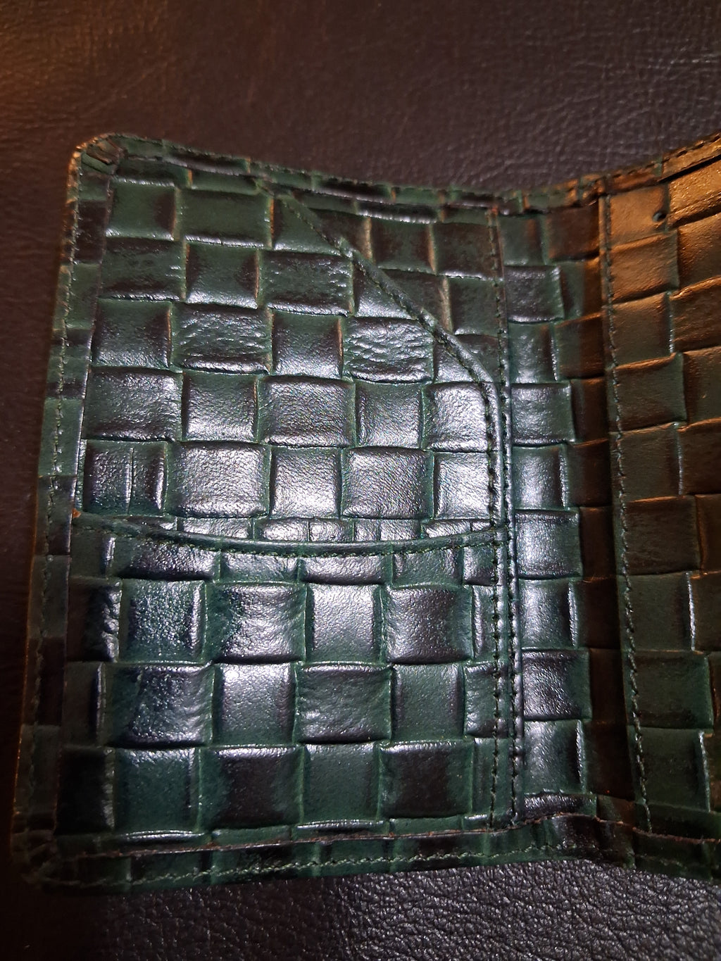 Women's Wallet - Green Weave