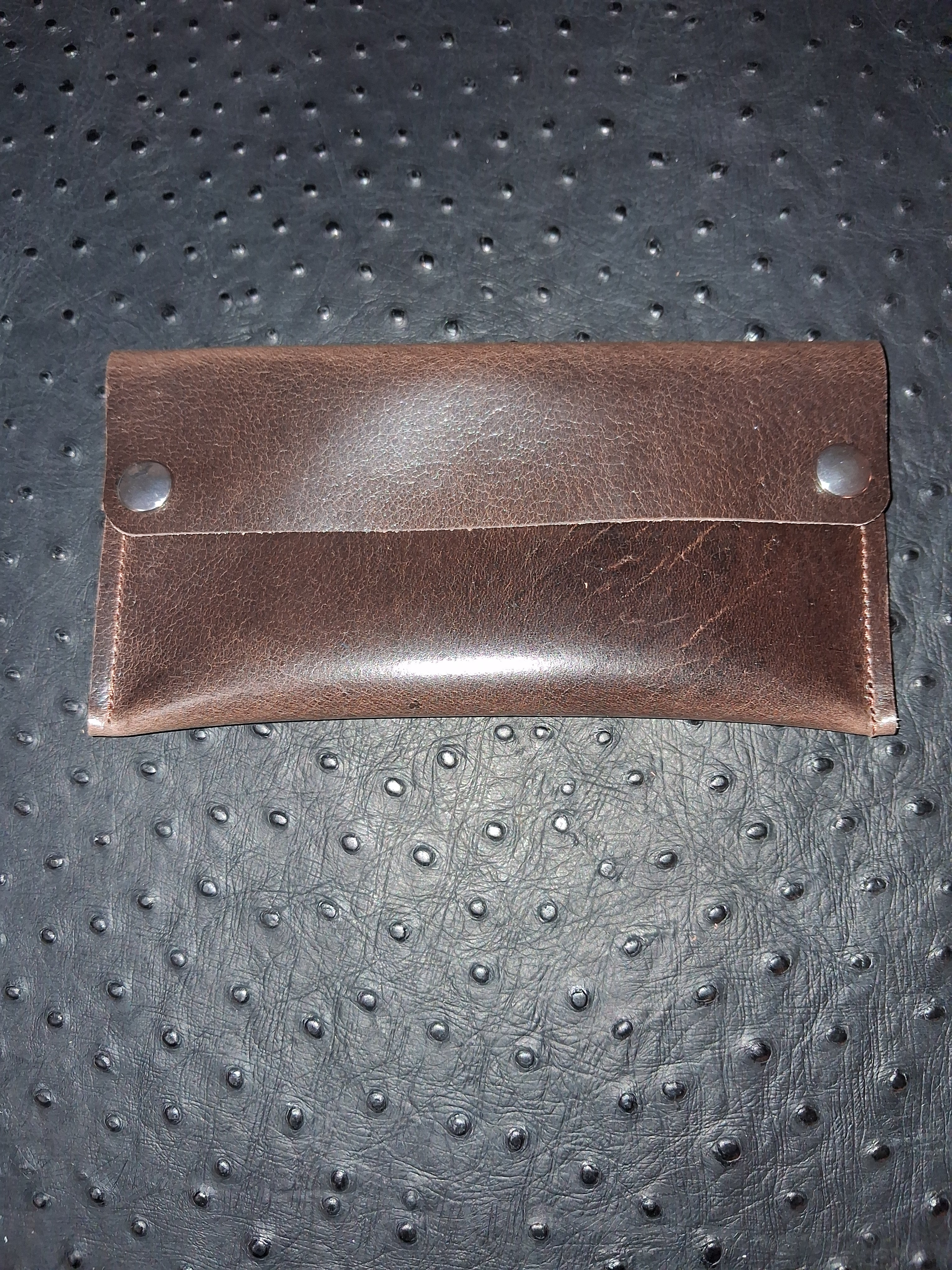 Cocoa Colored Double Snap Envelope Wallet
