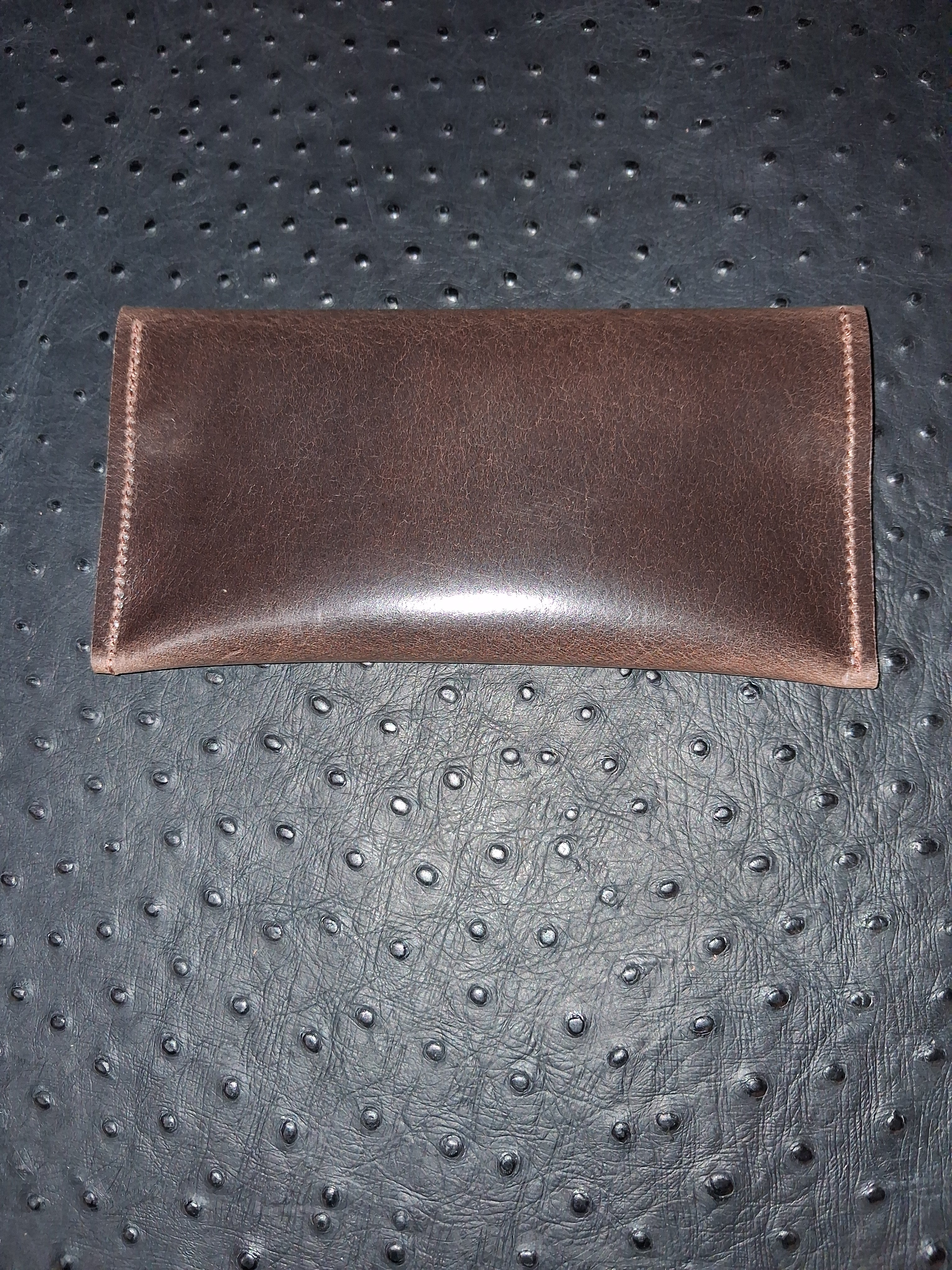 Cocoa Colored Double Snap Envelope Wallet