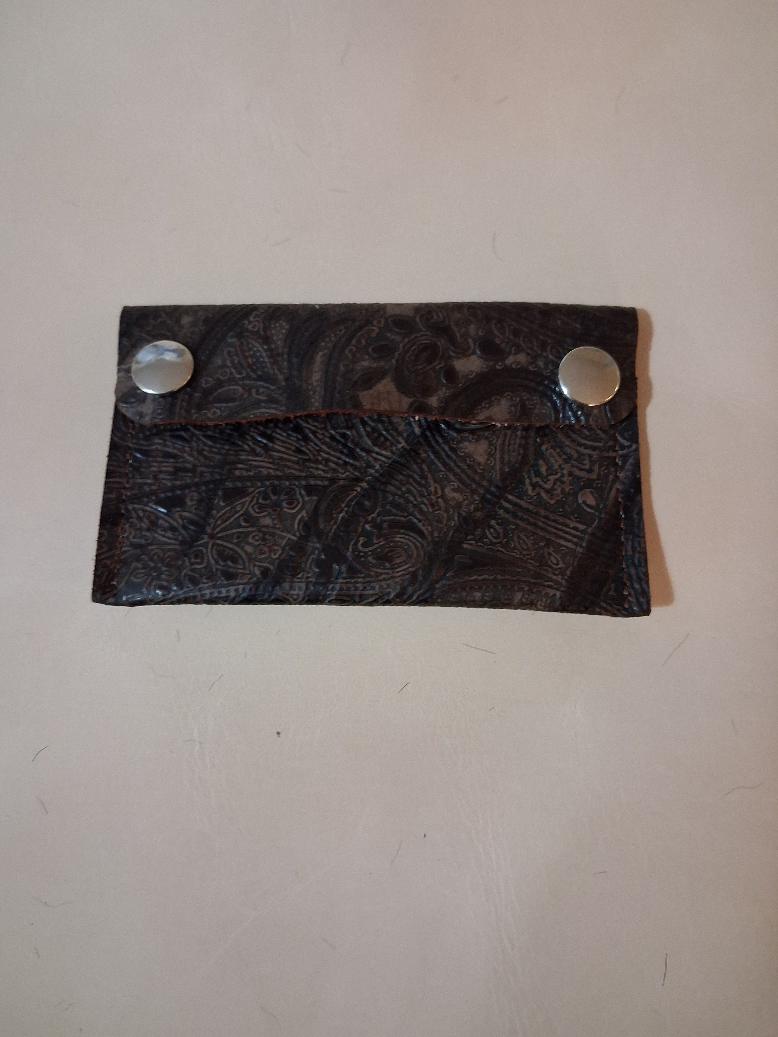 Brown Paisley Extra Large Coin Purse