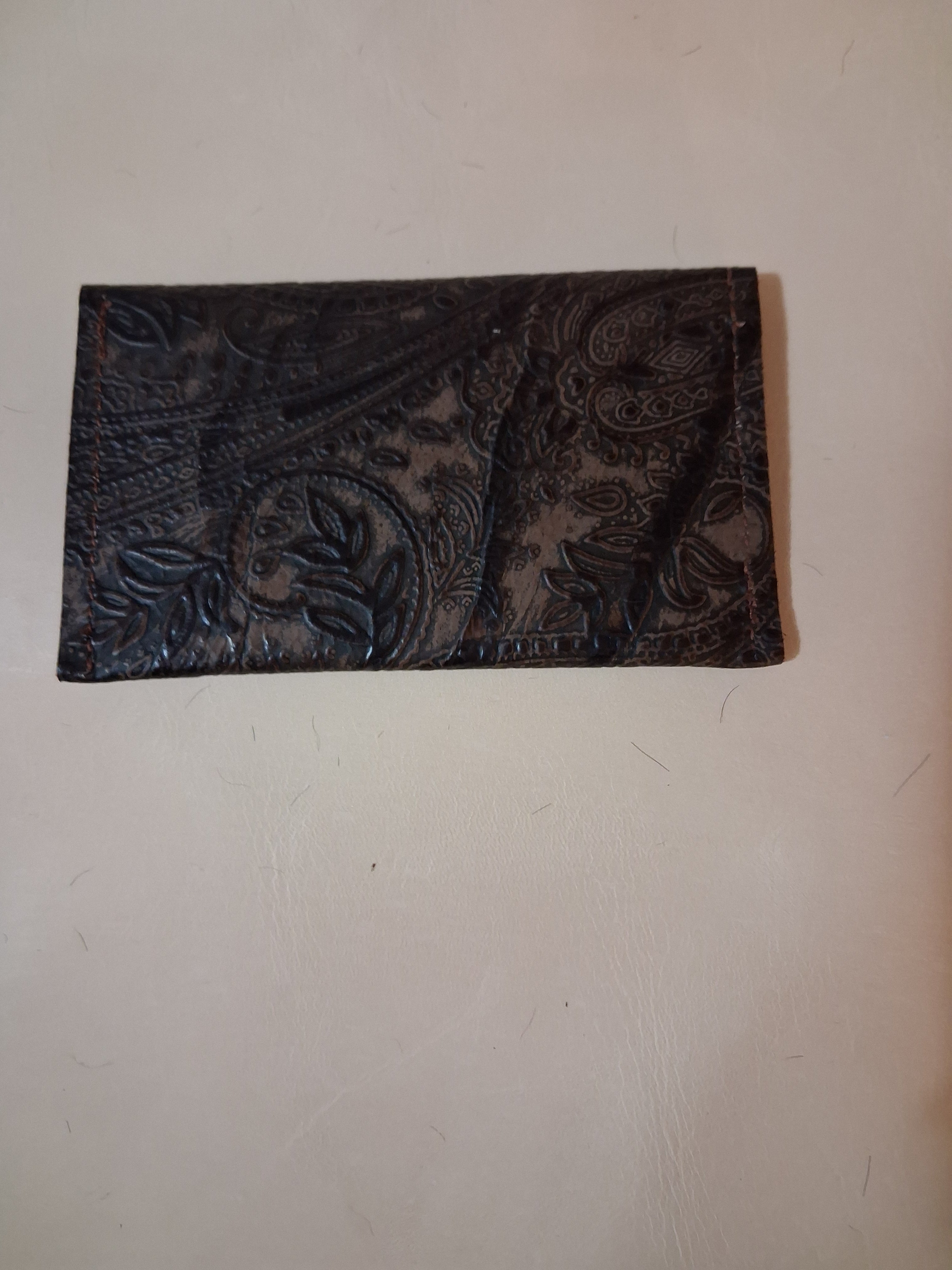 Brown Paisley Extra Large Coin Purse