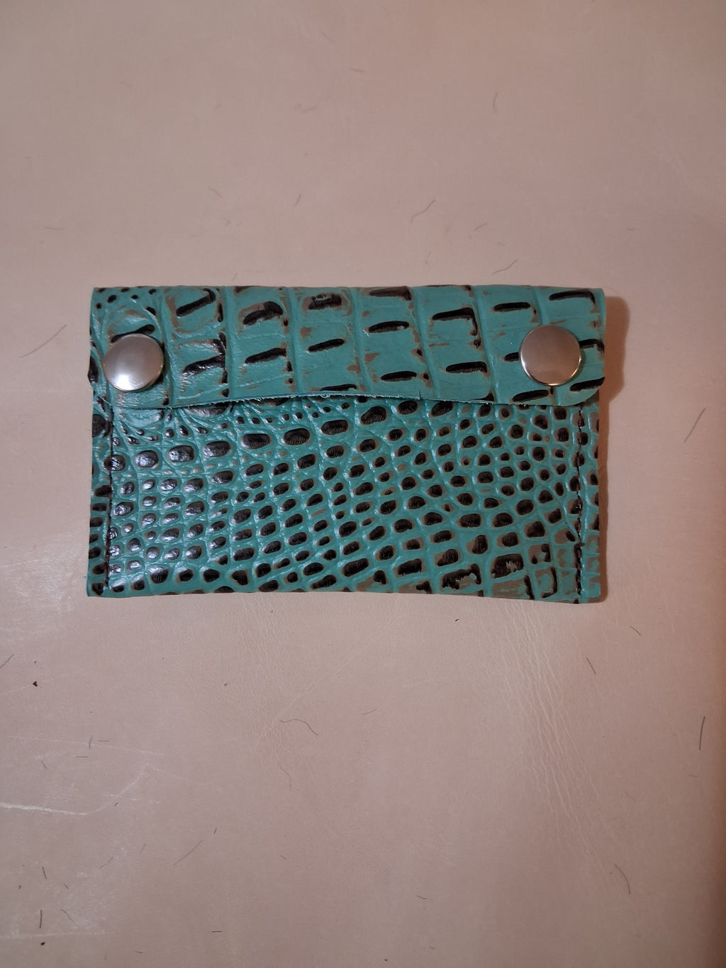 Turquoise & Brown Extra Large Coin Purse