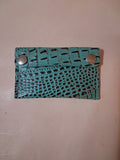 Turquoise & Brown Extra Large Coin Purse