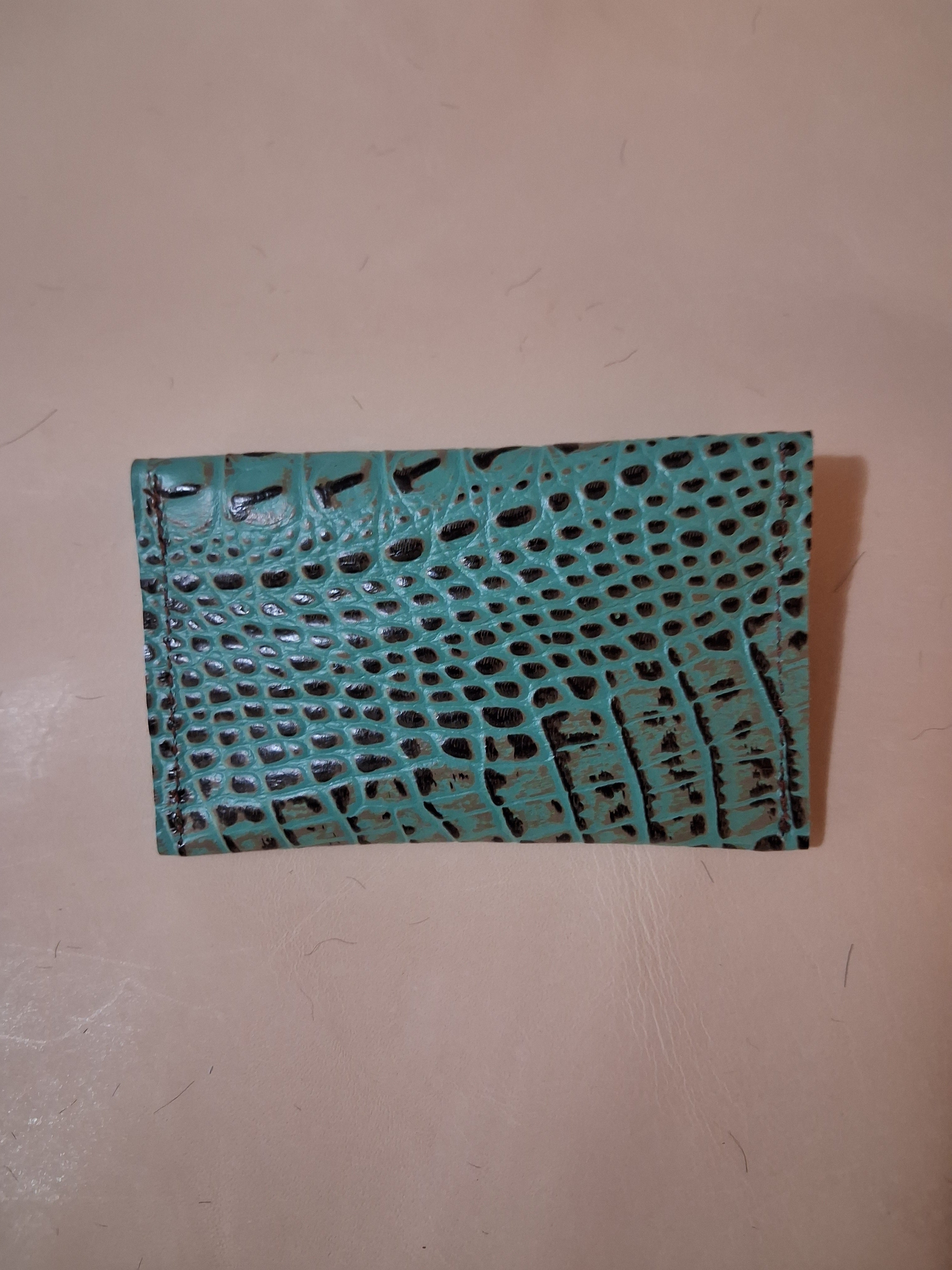 Turquoise & Brown Extra Large Coin Purse