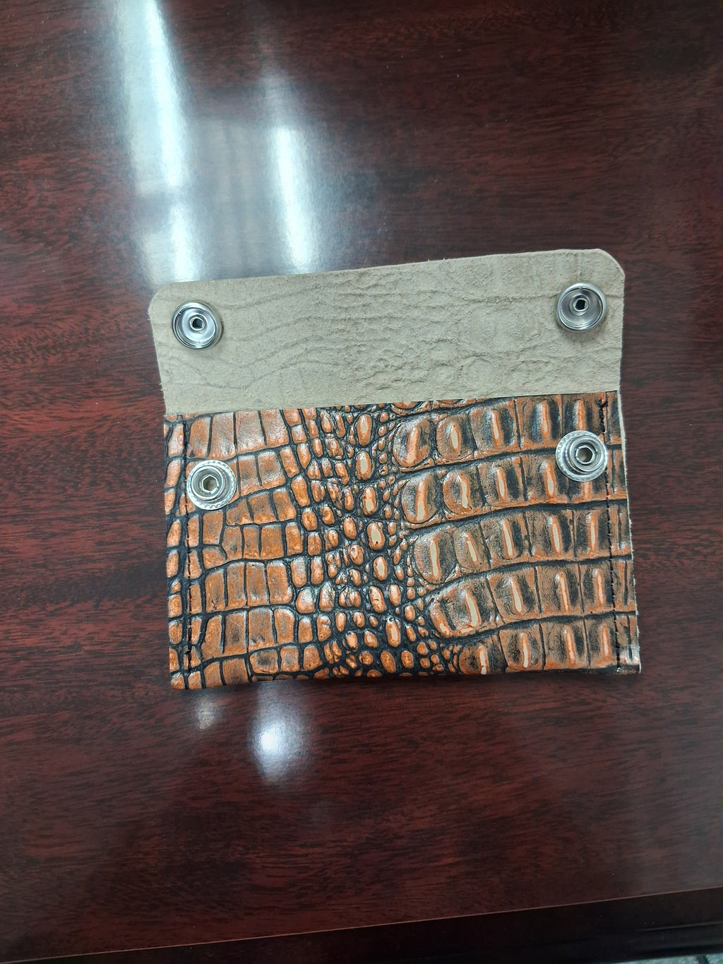 Orange & Black Extra Large Coin Purse