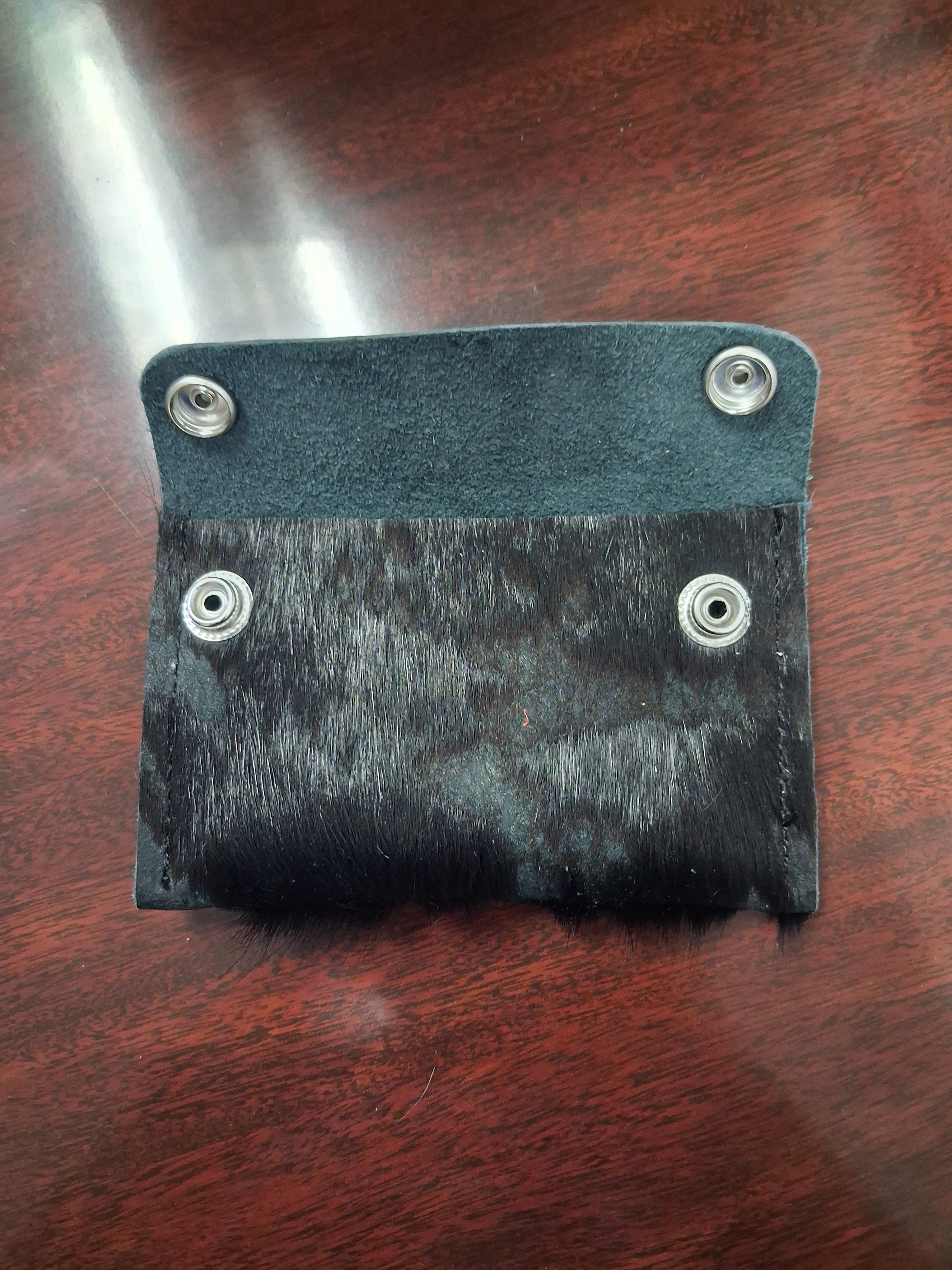 Black Acid-washed extra large coin purse