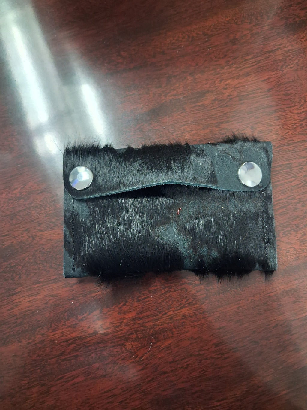 Black Acid-washed extra large coin purse