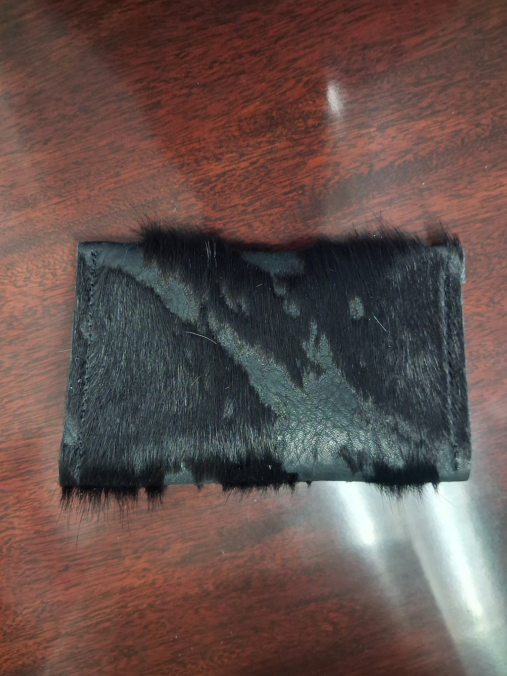 Black Acid-washed extra large coin purse