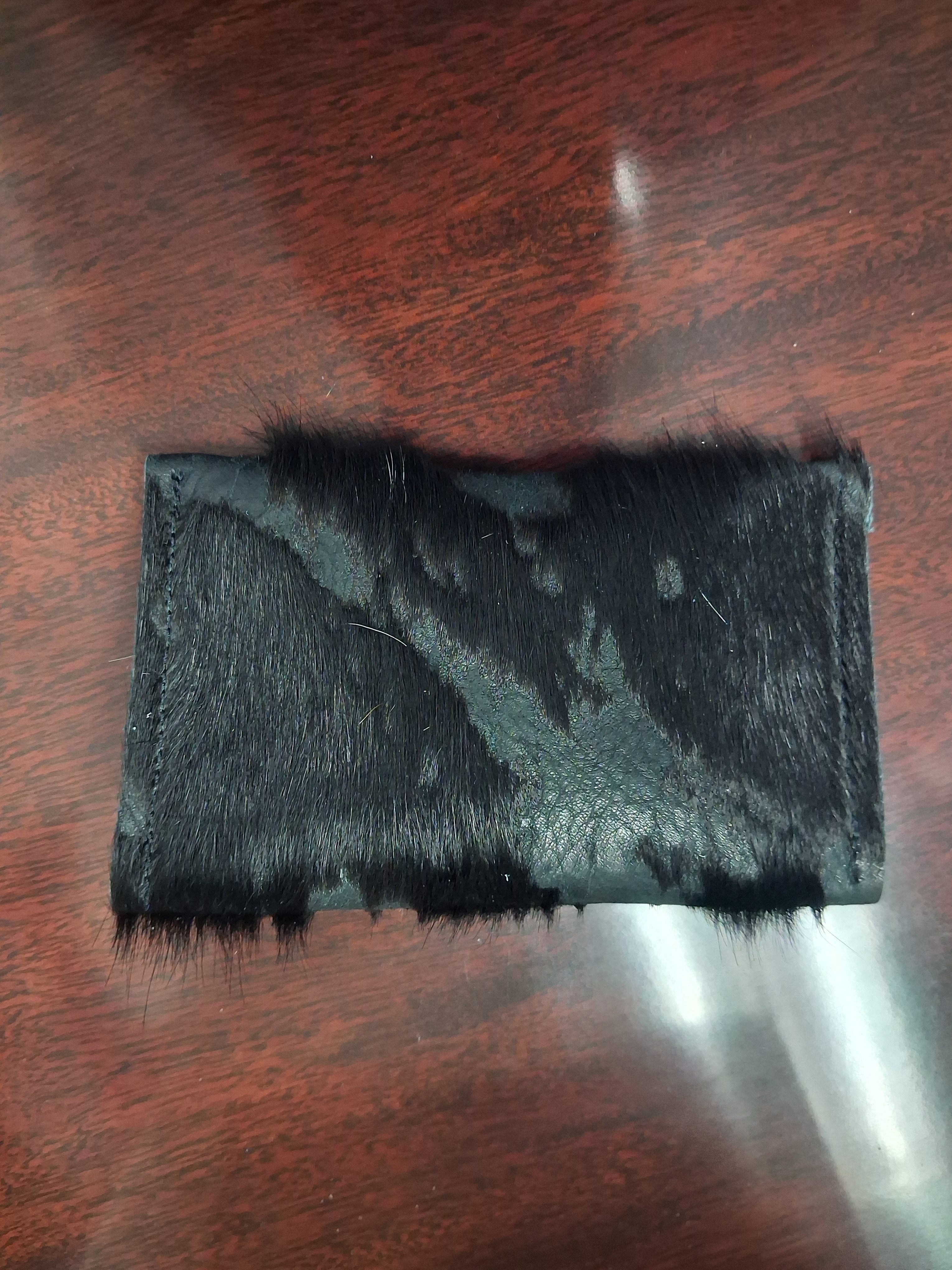 Black Acid-washed extra large coin purse