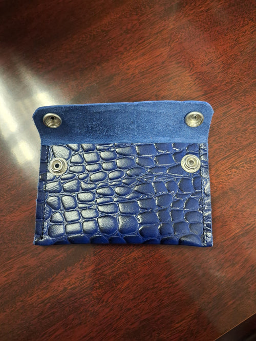 Blue extra large coin purse