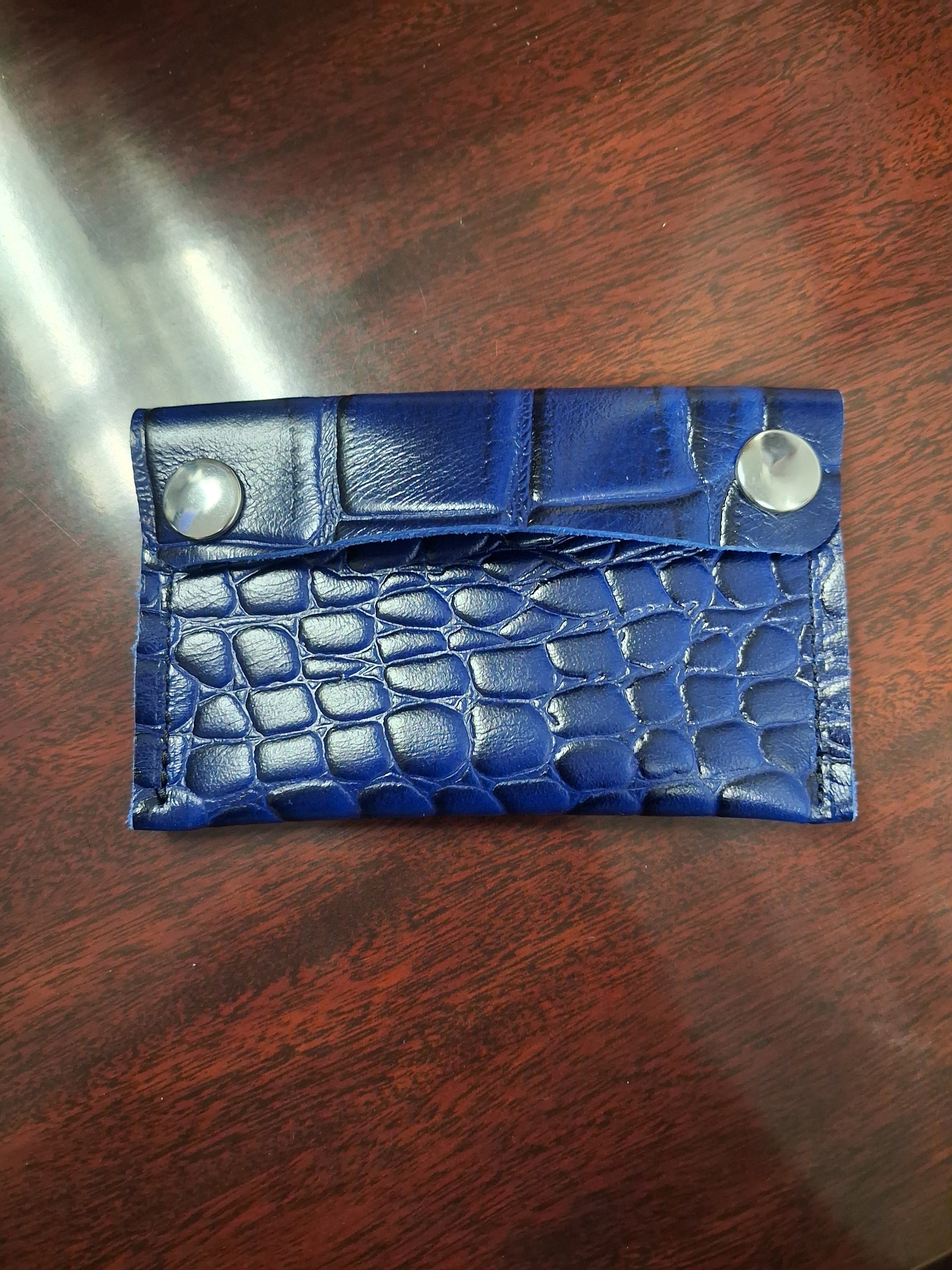 Blue extra large coin purse