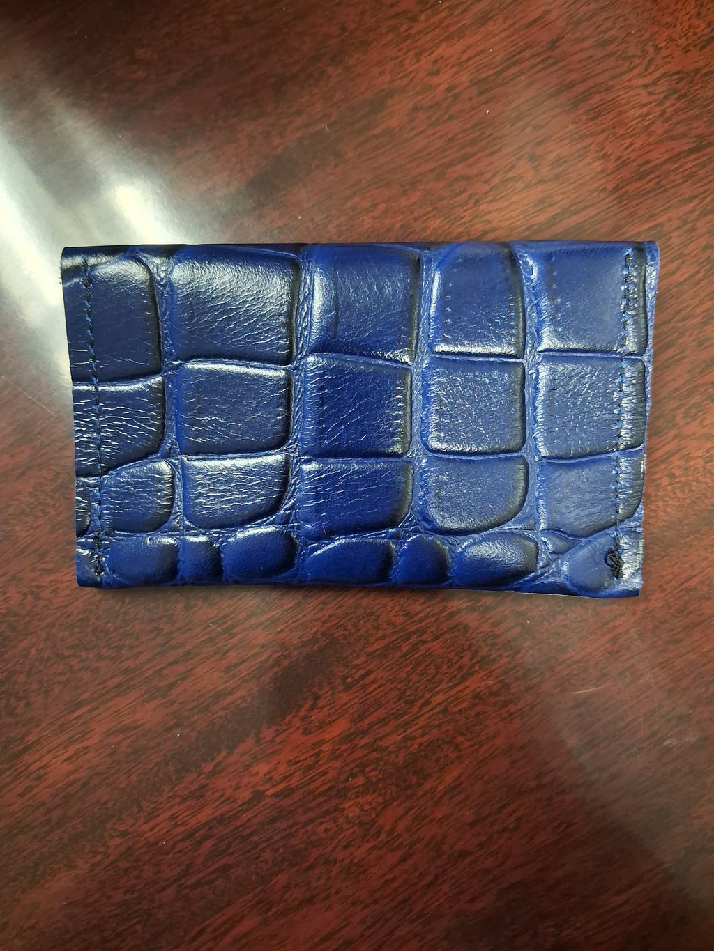 Blue extra large coin purse