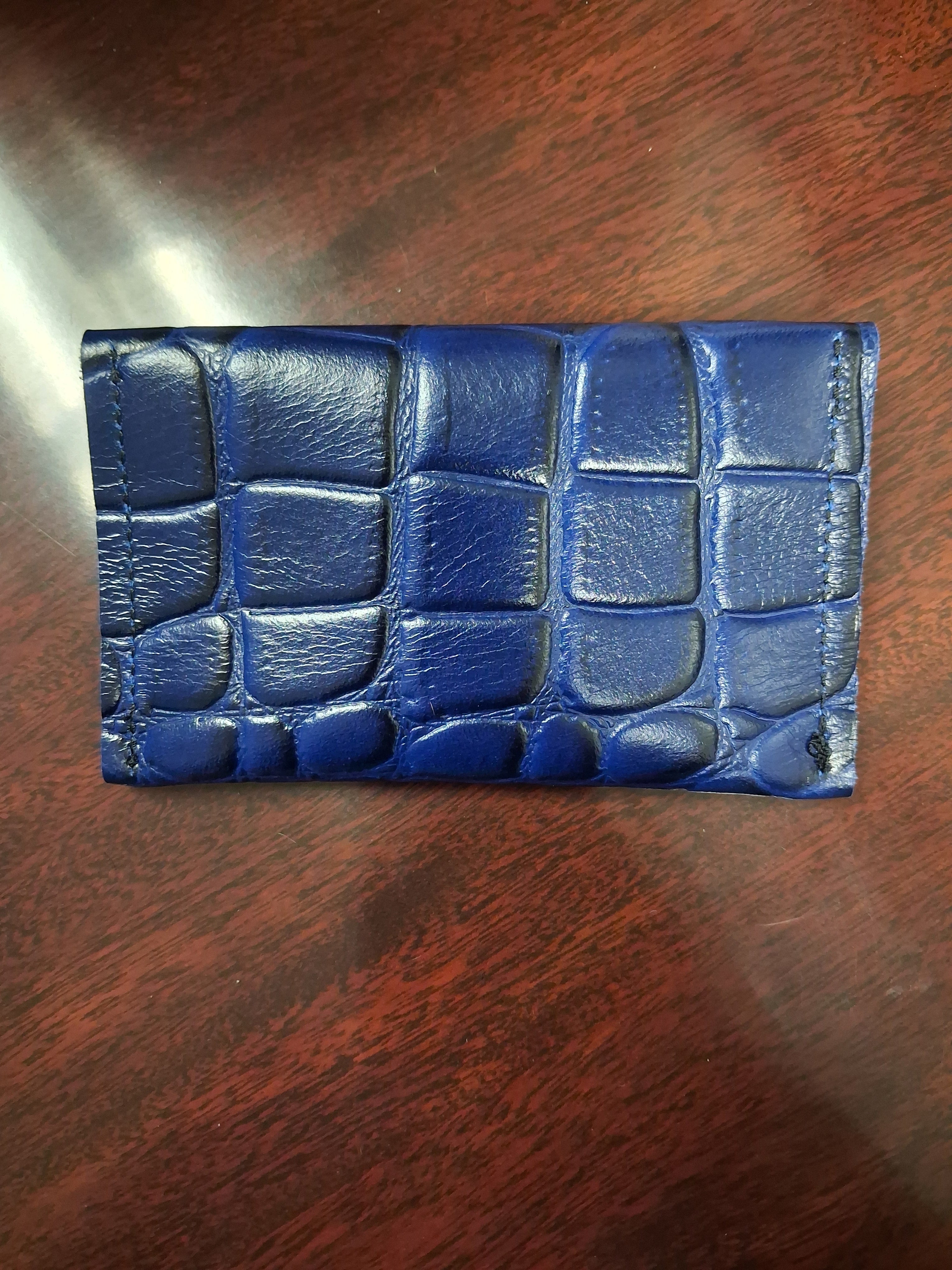 Blue extra large coin purse