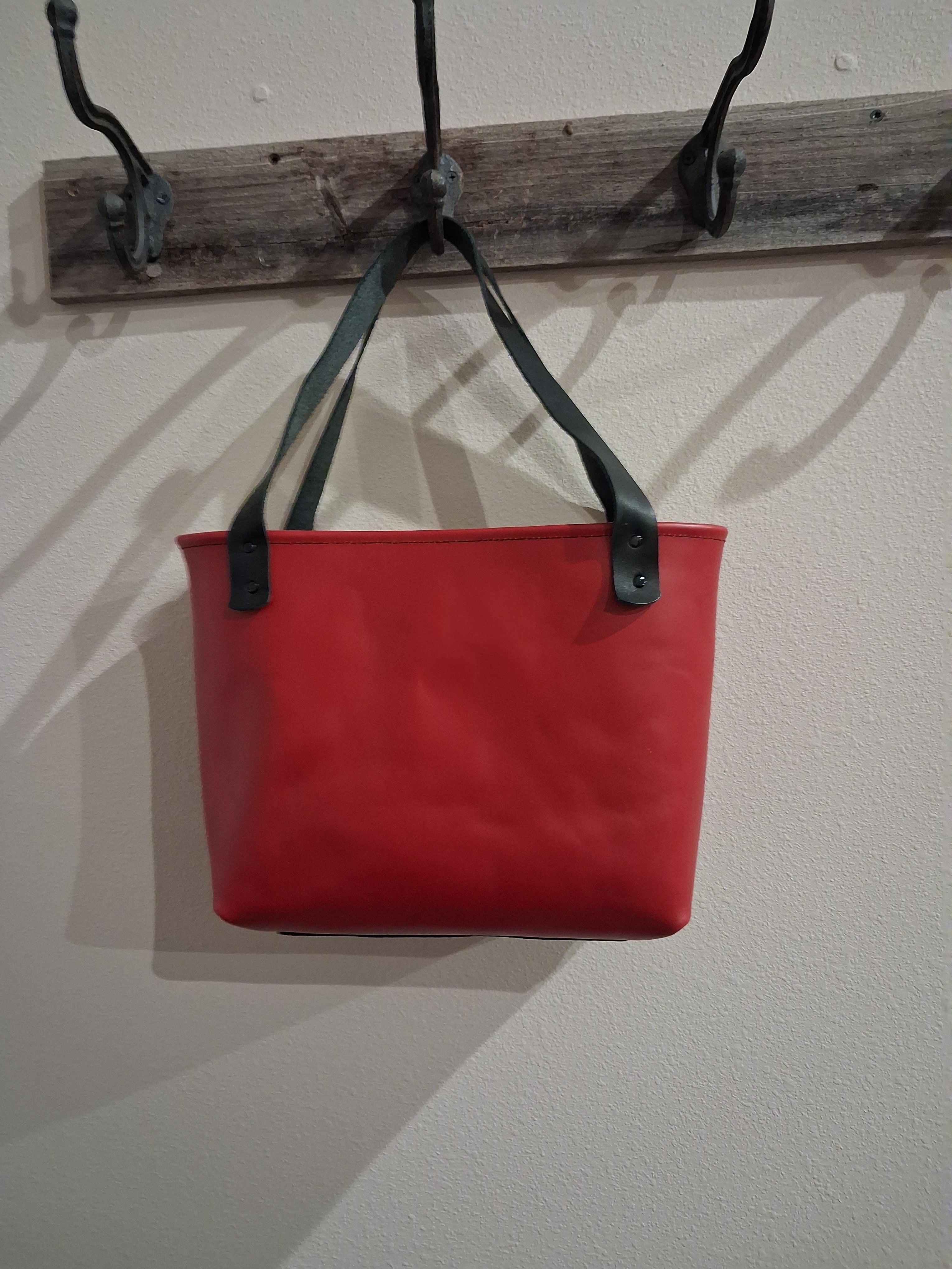 Red with black bag